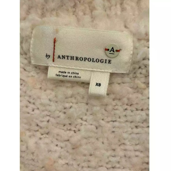 Anthropologie Alpaca Simone Striped Sweater Soft Top V-Neck Ombre Sunset Fur XS - Picture 7 of 10